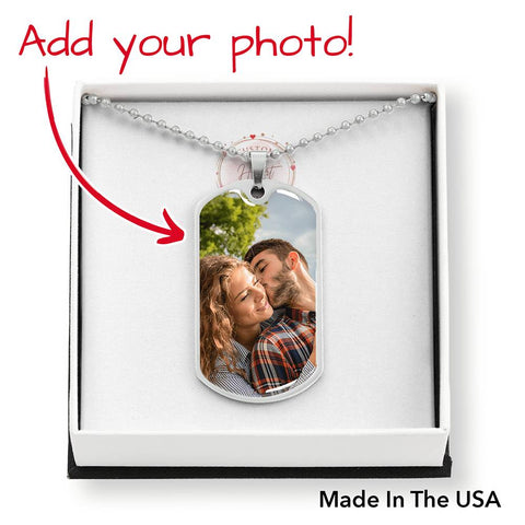 Photo Tag Necklace - Custom Heart Design