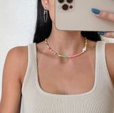 *SALE!  Becca Day Exclusive:  Miami Deco Inspired Necklace - Custom Heart Design