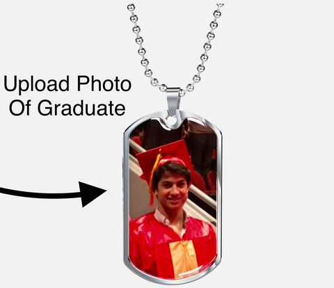 Photo Graduation Necklace-No Message Card - Custom Heart Design