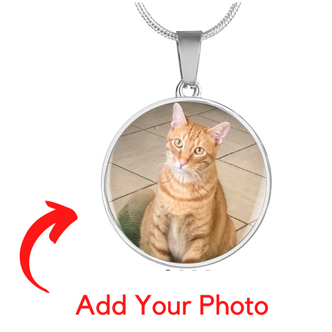 Photo Circle Necklace - Custom Heart Design